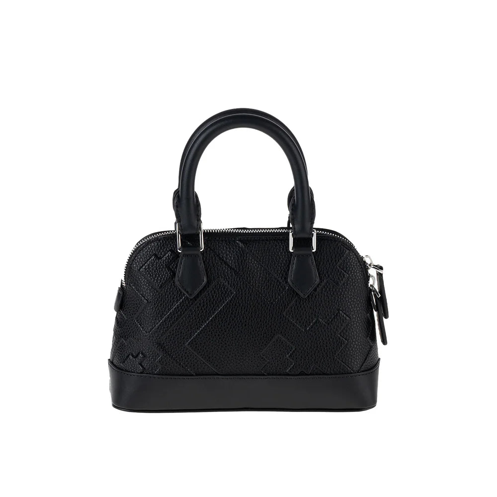 EMBOSSED DOME BAG-BLACK